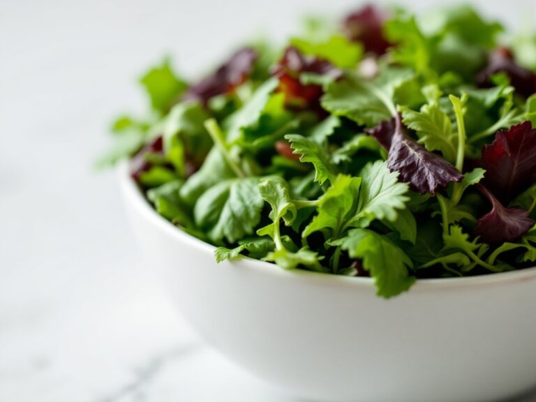 Fresh leafy salad greens