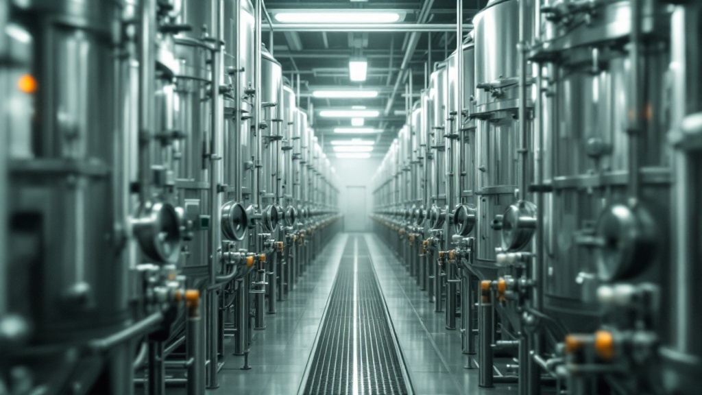 Stainless steel production line in a supplement facility