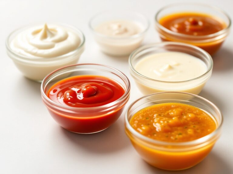 Assorted sauces and dressings